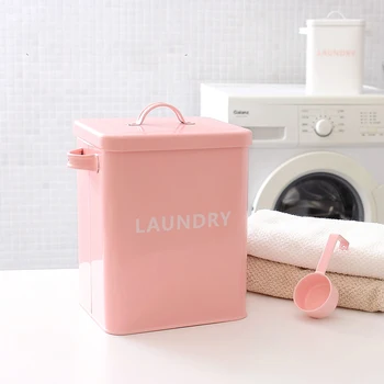 

New Kitchen Bathroom Storage Organizer 5L Grain Rice Storage Container Washing Powder Container Sealed Box with Spoon