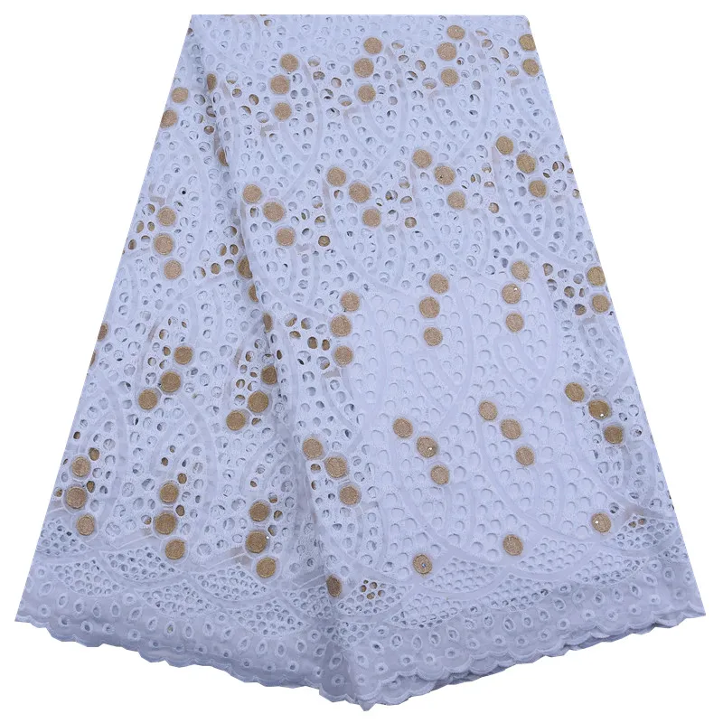 Золотисто белая африканская сухая кружевная ткань 2020 вышитые нигерийские