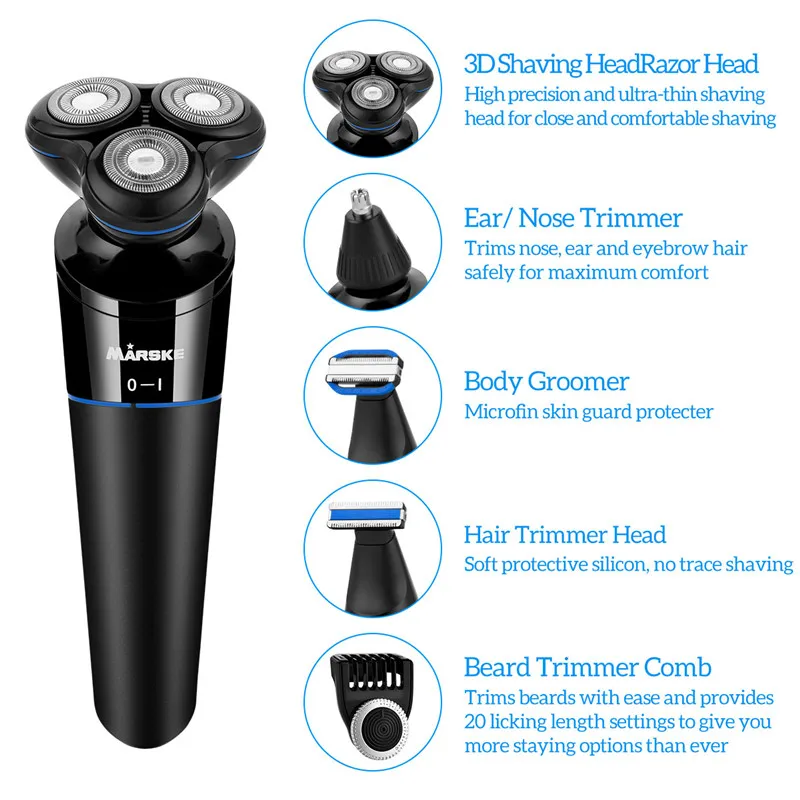 barba orelha nariz trimmer máquina de barbear facial para homens navalha