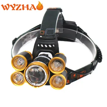 

Guaranteed quality LED headlamp 18650 battery AC / DC charger options Head light lighting head lamp Fishing Headlight flashlight