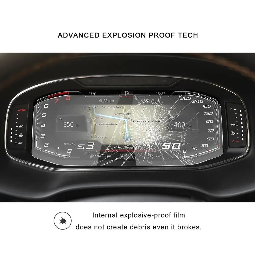 Protetor de Tela do Carro para Cupra Ruiya Ateca Tarraco Arona Ibiza 2021 Lcd Painel Instrumento Tela Acessórios Interiores Automóveis - - Image 5