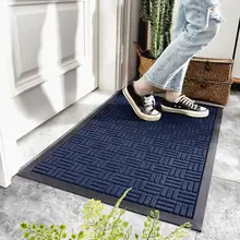 EHOMEBUY Коврик для двери Квадратный Ковер Противоскользящий напольный коврик сплошной цвет резиновое дно для гостиной/спальни защита пола домашний ковер