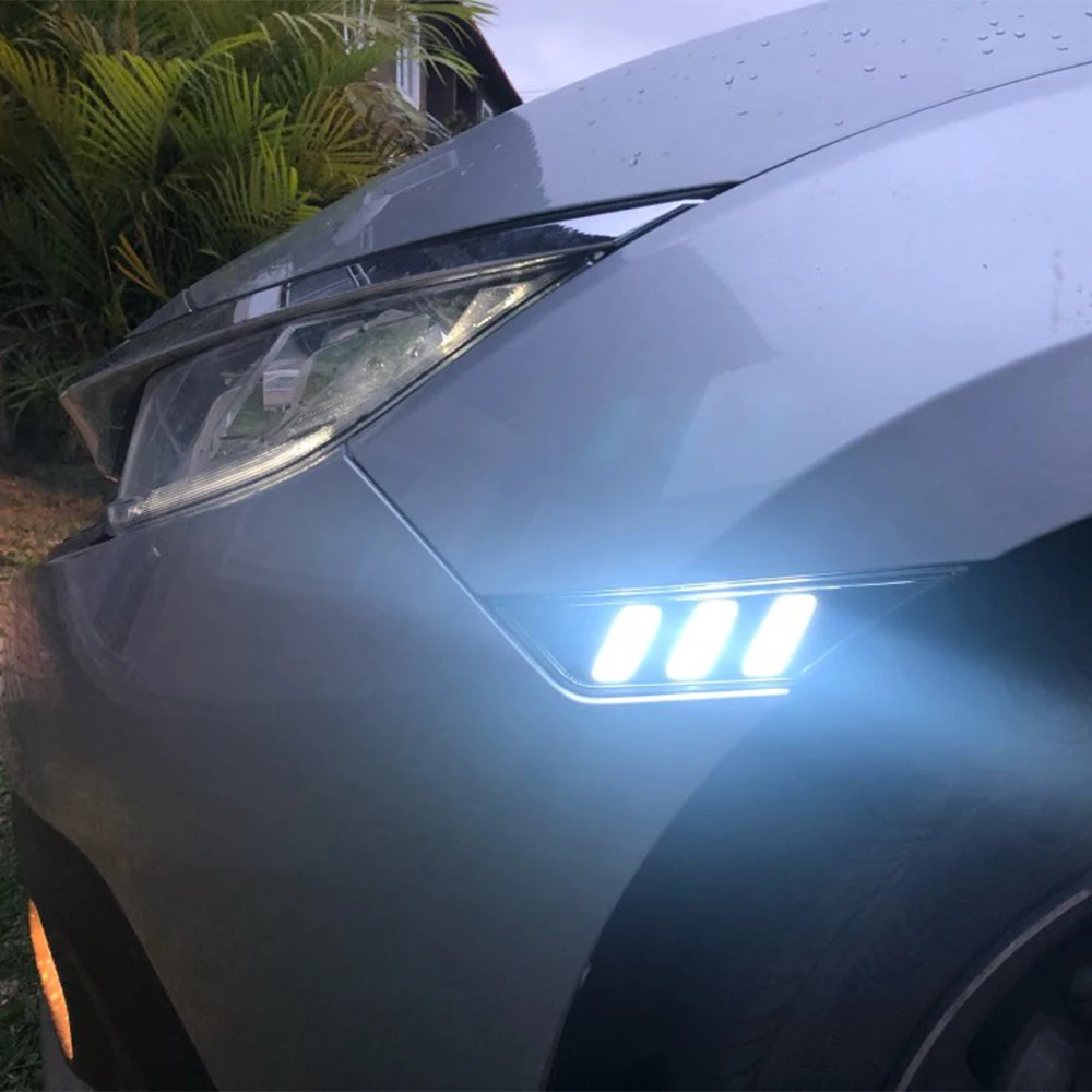 Автомобильная проблесковая 2 шт. для Honda Civic 2016 2017 2018 2019 2020 автомобильный Боковой