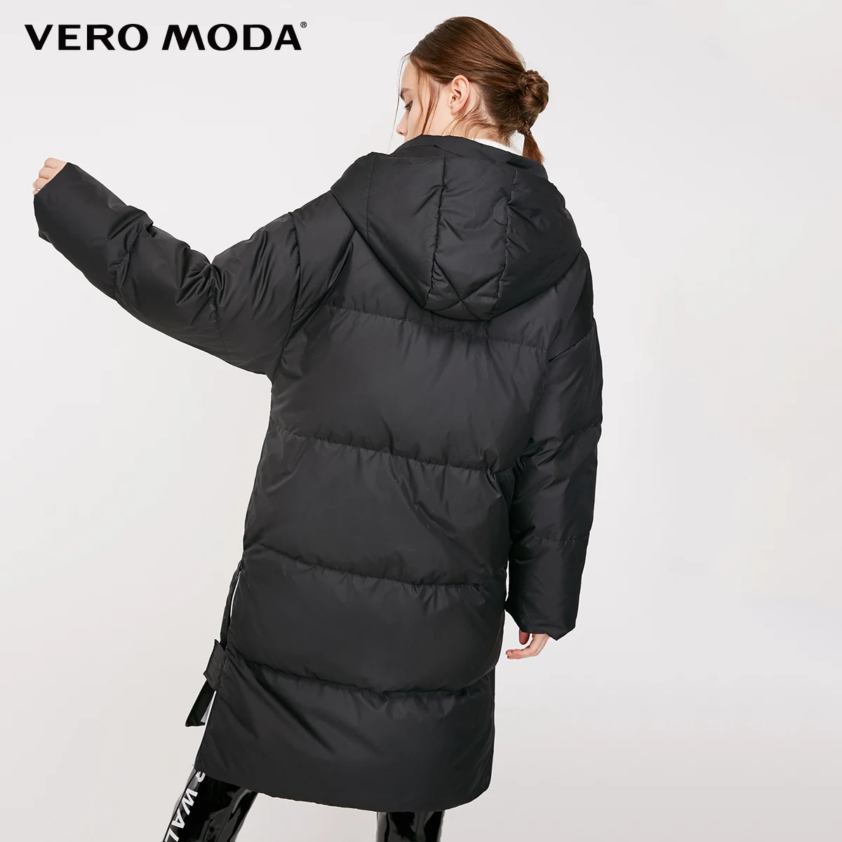 Vero Moda женский свободный крой Письмо печати с капюшоном пуховик | 318412539
