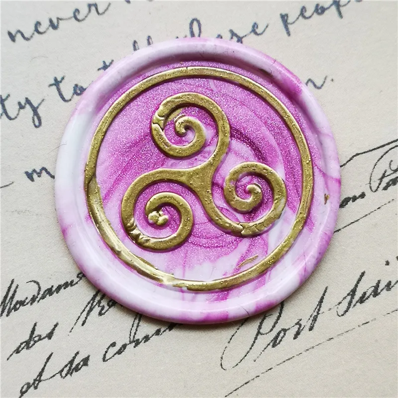 Triskele Sealing Wax Stamp Kit-Celtic Triple Spiral Wax Seal Stamp-Cloud Seal Wedding Invitation