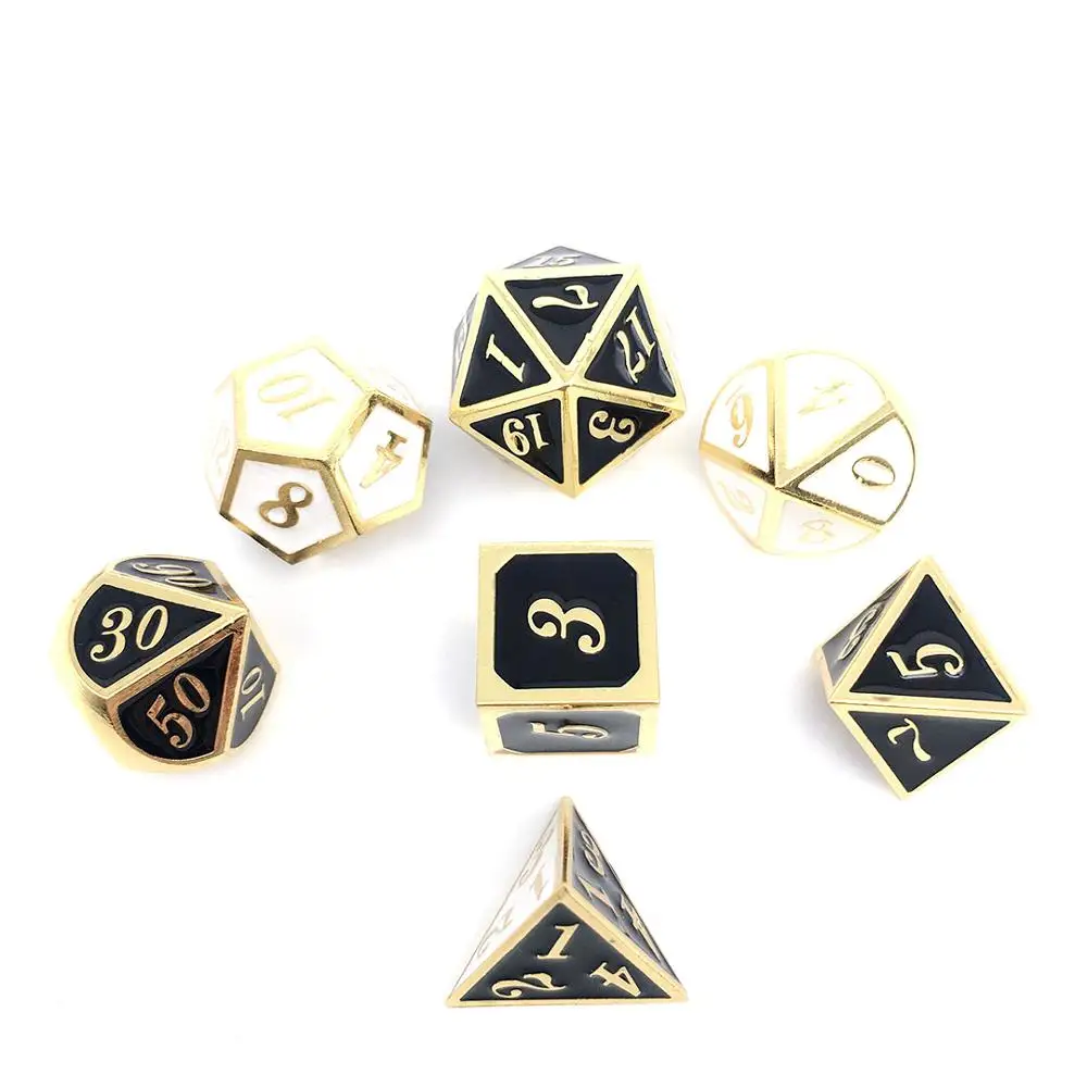 Набор Металлических Кубиков CesieLyn Good Brothers из 7 кубиков D & RPG кубики MTG D20