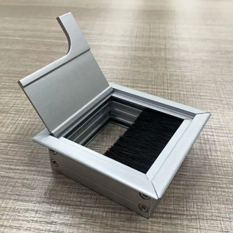 ABS Cable Hole Covers Base Rectangle Table Cable Outlet Computer Desk