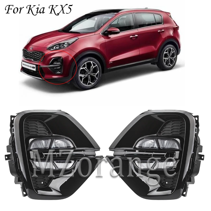 MZORANGE светодиодный светильник дневного света для Kia sportage KX5 2 шт. автомобильный DRL Светодиодный дневной светильник передний бампер противотуманная фара белый