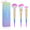 Docolor 3PCS/Set Countour  Foundation Powder Brush Face Makeup Brush Set Beauty Essential Brushes for Makeup with Box 1