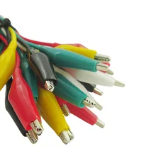 10 шт. двойной провод Тестовые провода зажимы аллигатора Перемычка крокодил кабель с зажимами Аллигатор тест провода