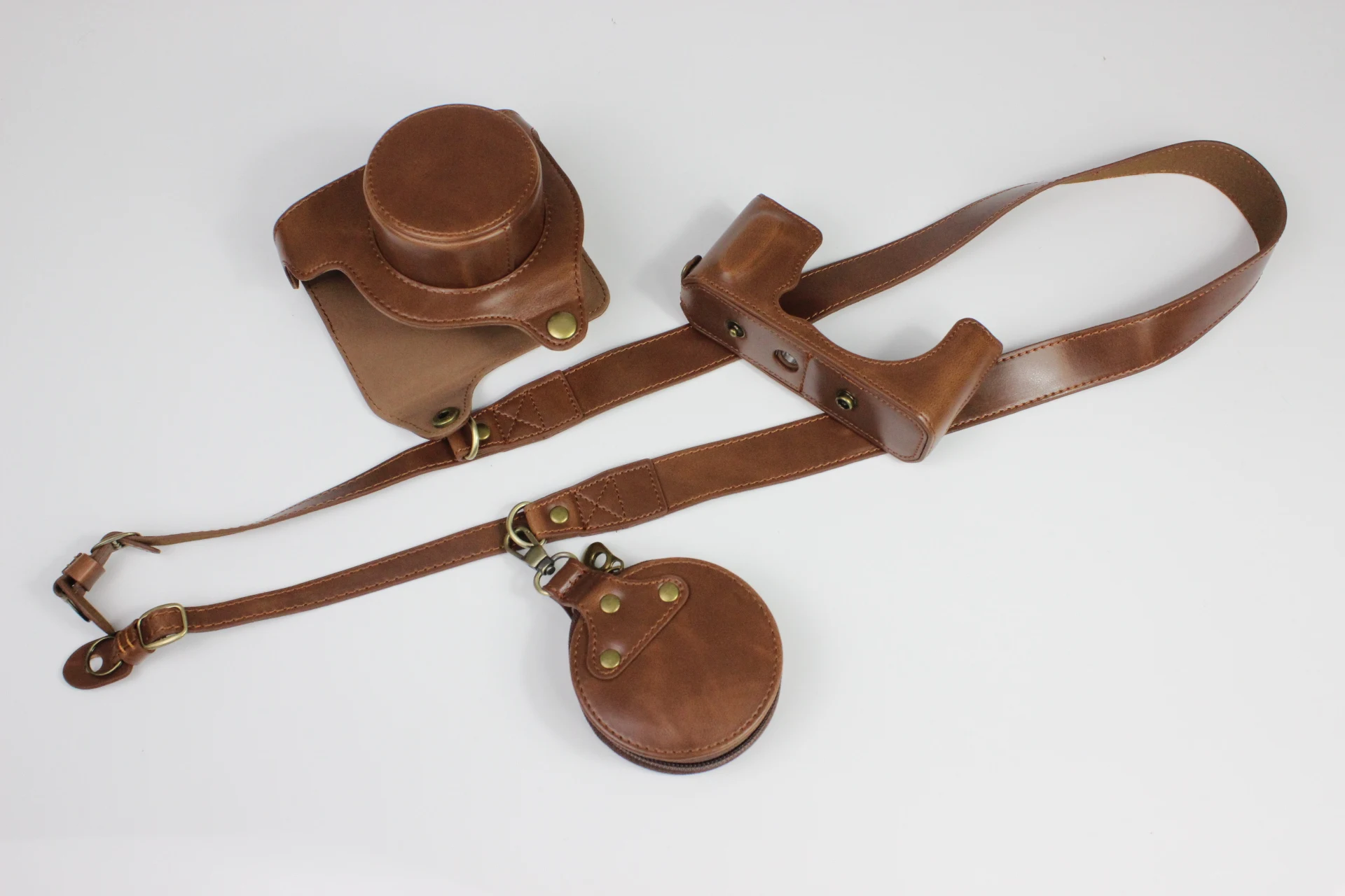 Custodia In Pelle Pu Per Fuji Fujifilm Xe4 X-E4 27Mm,Fm2.8Mm Custodia Protettiva Per Fotocamera Con Cinturino Nero Caffè Marrone