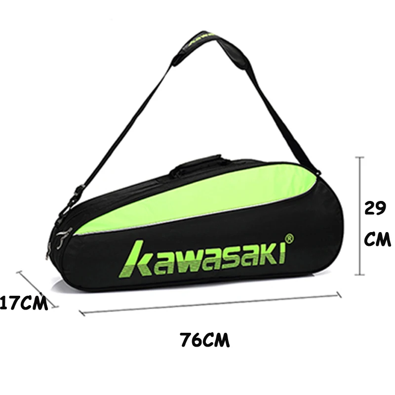 Сумка для бадминтона Kawasaki двухъярусная на одно плечо с 6 ракетами Теннисная ракетка обувь карманные Воланы тренировочные рюкзак для спортзала