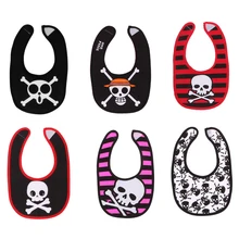 Бандана Череп нагрудник водонепроницаемый Новорожденный Младенец Малыш нагрудники Dribbling 72XC