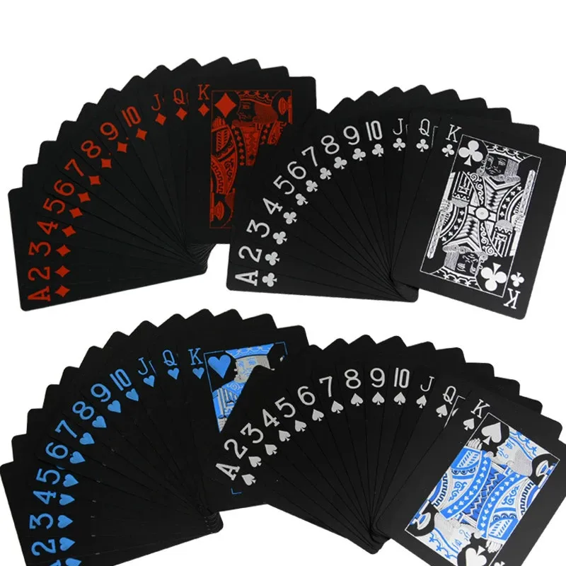 Playing Cards Waterproof PVC Plastic Playing Cards Set 54pcs Deck Poker Classic Magic Tricks Tool Box-packed playing cards,plastic playing cards,poker set