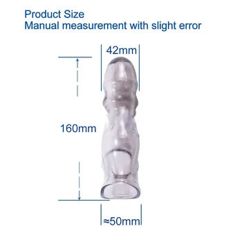 Dildo Silicone Reusable Condoms For Penis Enlargement Thick Penis Sleeve Extender Cock Rings Intimate Goods Erotic Sex Toys 2