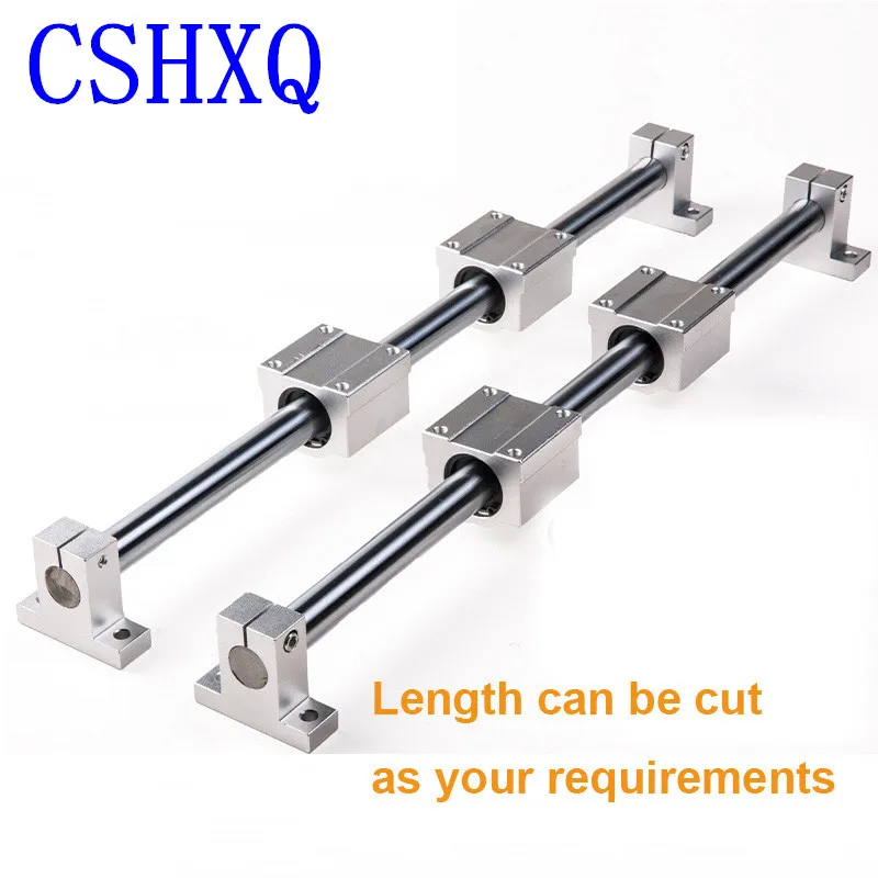 2Pcs SK-12 12mm Bearing CNC Aluminum Rail Linear Motion Shaft Series Slide 