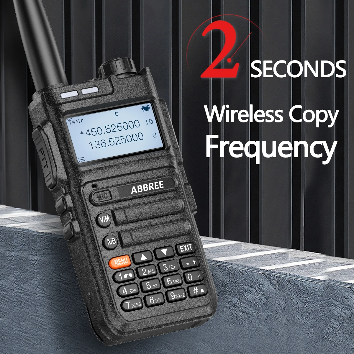 baofeng walkie talkie ABBREE AR-F5 Automatic Wireless Copy Frequency Walkie Talkie  Large LCD Display Upgrade Baofeng UV-5R Long Distance Radio baofeng walkie talkie