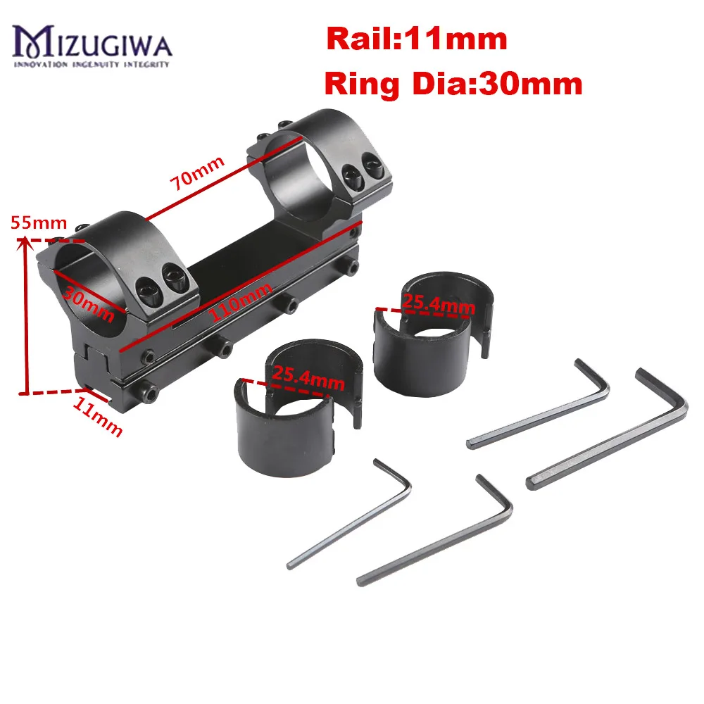 MIZUGIWA 25,4 мм/30 мм тактическое сверхмощное двойное кольцо консольное Крепление для винтовки