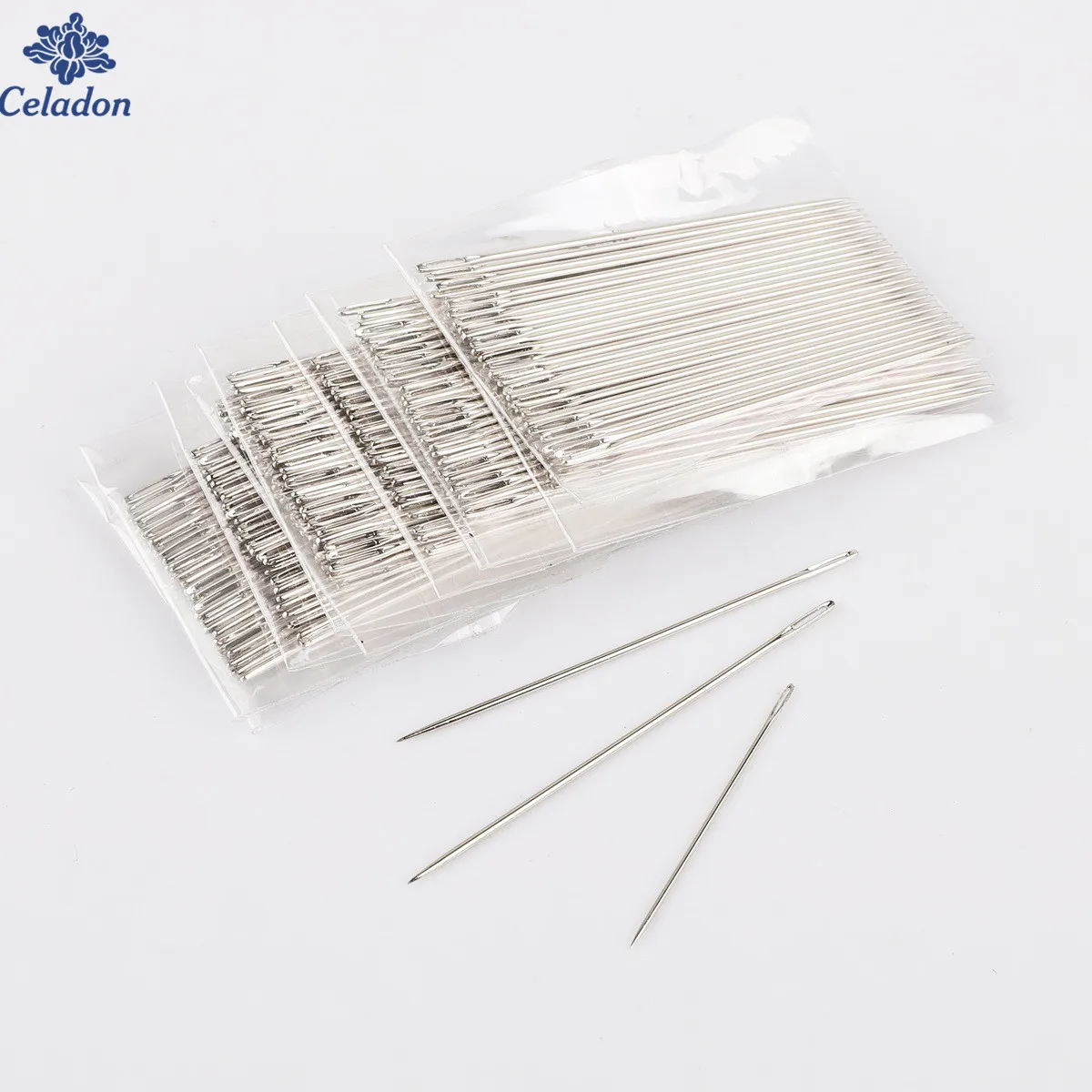 Wholesale 25Pcs/lot Stainless Steel Large Eye Sewing Needles Sewing Pins Set Home DIY Crafts
