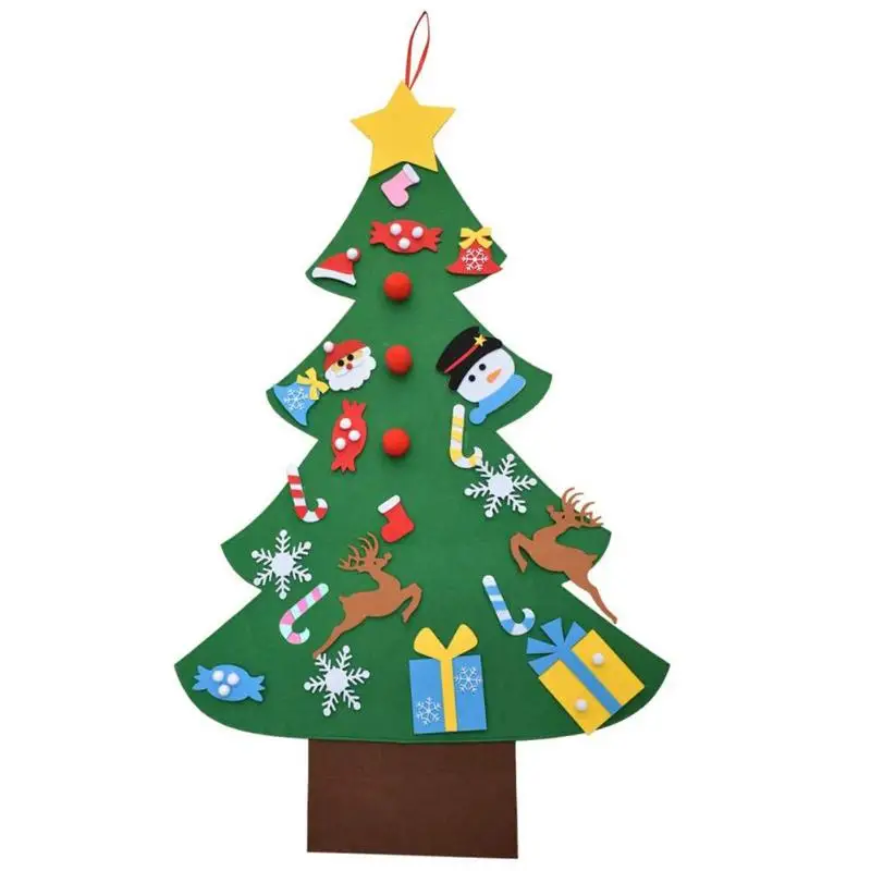 DIY рождественская елка дверь стены 3D стерео фетровые подвески подарки украшения Декор - Цвет: A