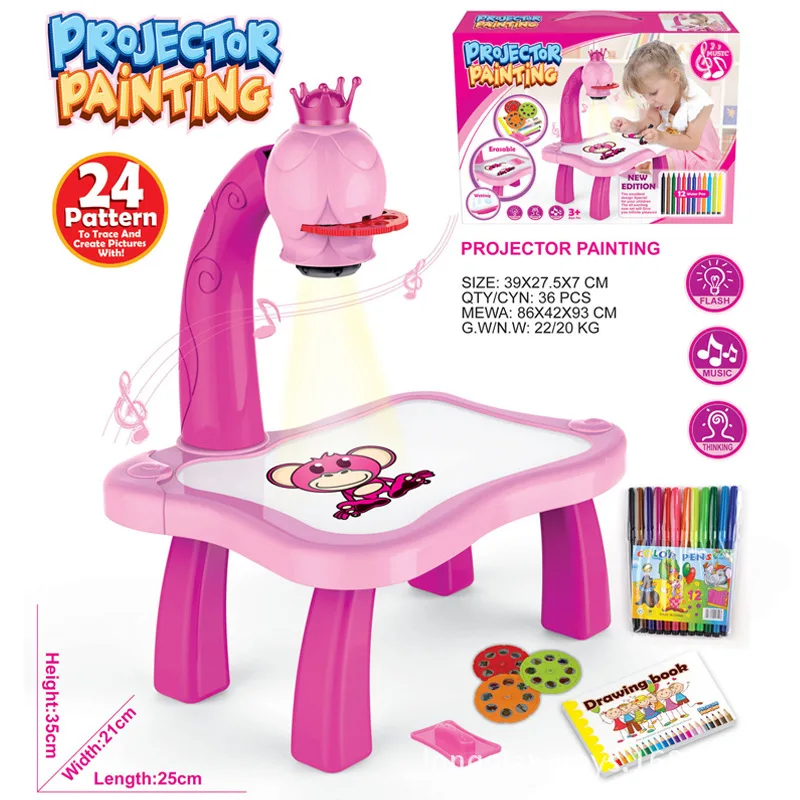

Children'S Educational Teaching Multi-functional Study Table Smart Projection Painting Machine Fun Learning Machine Training Chi