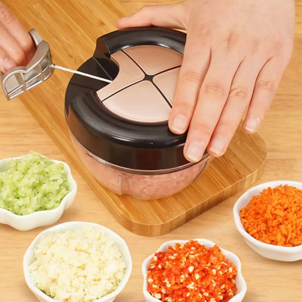 5 Blades Slicer Cutter Hand Pull Type Kitchen Tool Agitator Cooking Meat Shredder Stainless Steel+ ABS Practic Meat Grinders