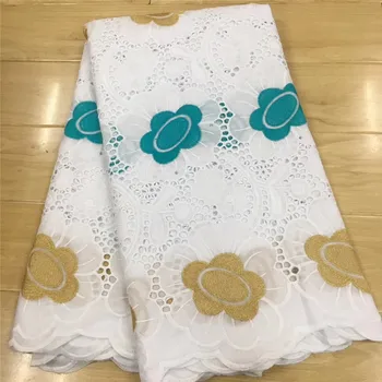 

2020 High Class Design 100% Cotton lace Fabrics high quality Swiss voile lace Fabric in Switzerland Cotton Lace fabrics kc66-851