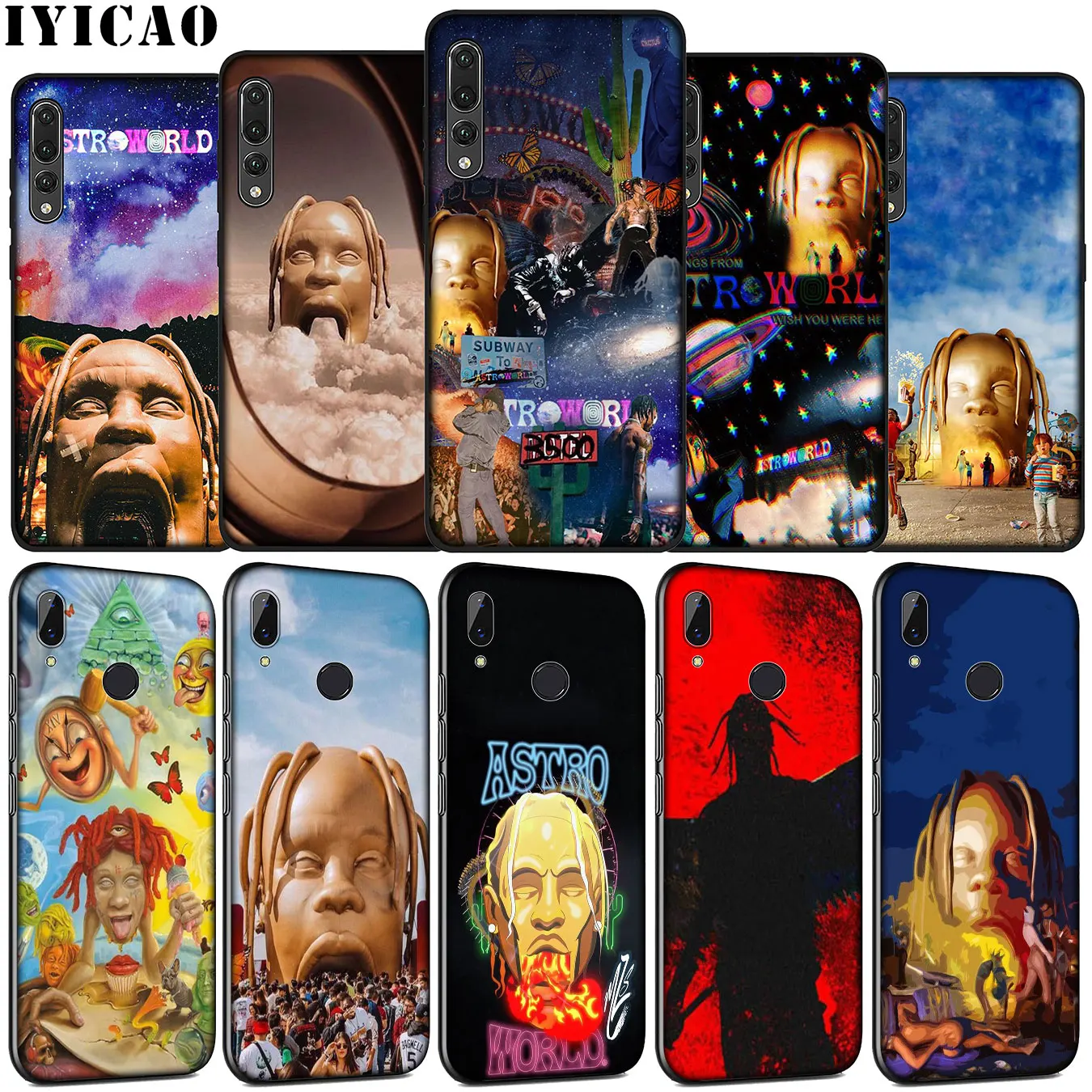 Мягкий силиконовый чехол IYICAO для Huawei P30 P20 Pro P10 P9 Lite Mini 2017 2016 черный P Smart Z 2019 Тревис