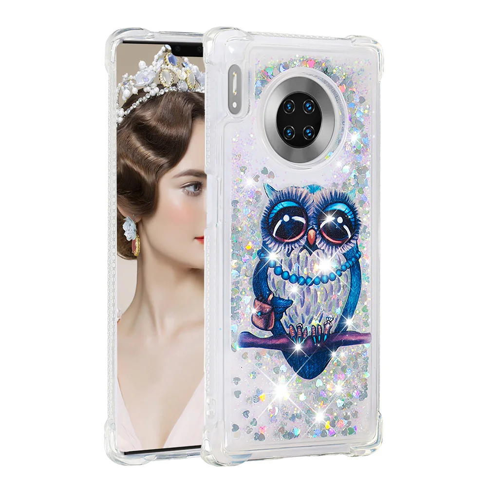 Женский чехол накладка с блестками и зыбучим песком для телефона Samsung Galaxy S8 Plus S9 S10