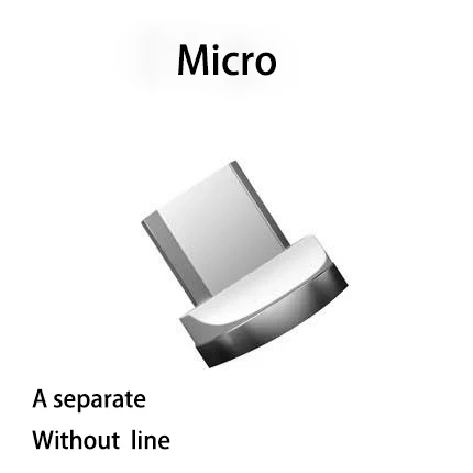 Micro connector 360 градусов Поворот круговая Магнитный строка данных для iPhone X 8 7 6 Plus& кабель Micro USB и кабель Тип usb-C кабель с разъемом usb-c - Цвет: Micro connector