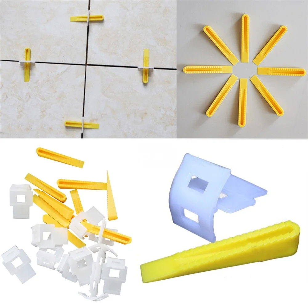 200Pcs special tile leveling system gasket construction tool corner tile floor PE tile grouting  construction tools wall tiles
