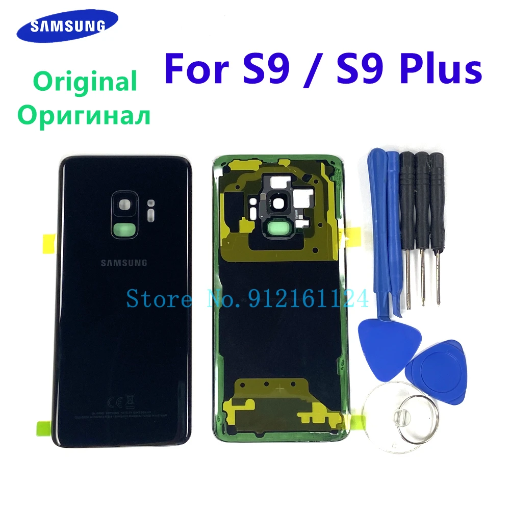 Оригинальная задняя крышка для SAMSUNG Galaxy S9 Plus G965 G960 корпус батарейный отсек Задняя