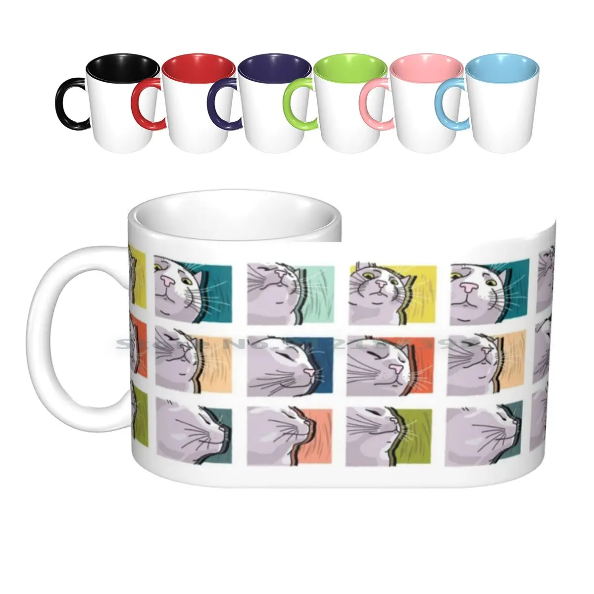 

Cat Vibing Meme / Catjam-Cat Vibing To Music ( Color ) Ceramic Mugs Coffee Cups Milk Tea Mug Cat Vibing Vibing Cat Cat Vibes To
