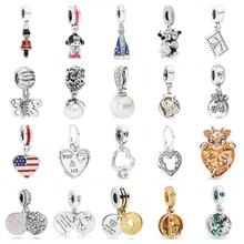 PDB DZ 40 Оригинальное 925 пробы Серебряное Модное Элегантное Ожерелье Подвеска подходит для ожерелья Браслет дамские ювелирные изделия подарок