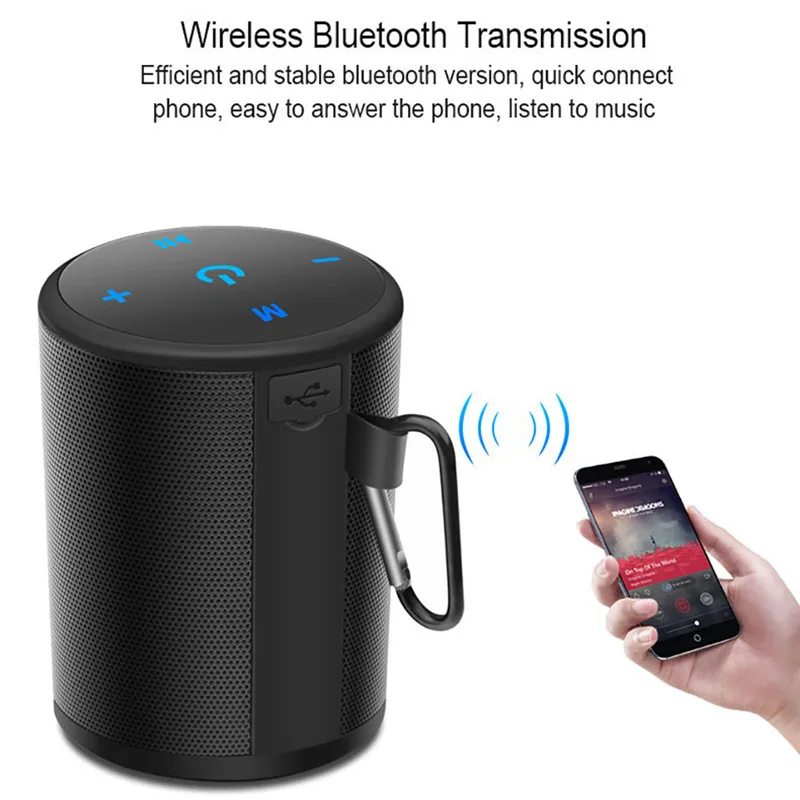 VOBERRY водонепроницаемый беспроводной Bluetooth динамик T2 Мини Портативный Открытый TF FM радио микрофон функция телефона#2