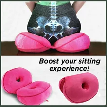 Cojín de asiento de silla de masaje Anti-hemorroide de masaje de cadera Push Up Yoga ortopédico comodidad almohada de cola de espuma cojín de asiento de oficina de coche