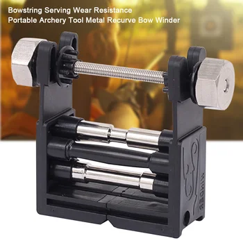 

Hunting Universal Recurve Bow Winder Thread Cable Bowstring Serving Metal Archery Tool Portable Wear Resistance Accessories