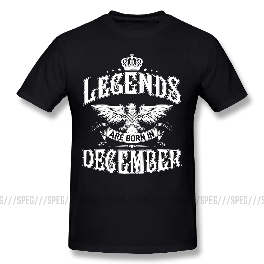 Футболка Legends Are Born In December новинка футболки с круглым вырезом короткий рукав 100%