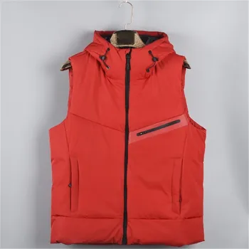 

Hooded Waistcoat Men Casual Sport Zipper Pocket Sleeveless Jacket Male 2019 New Solid Fashion Windproof Warm Cotton Vest DS50963