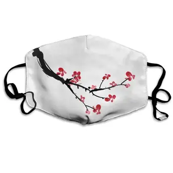 

Mouth Mask Pretty Plum Blossoms Print Masks - Breathable Adjustable Windproof Mouth-Muffle, Camping Running for Women and Men