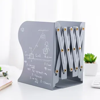 

Freedom Adjustable Book Ends Portable Storage Nonskid Students Document Holder Metal Stand Telescopic Desk Organizer Stationery