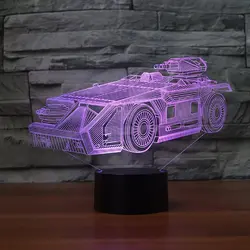 Военный автомобиль 3D светодиодный ночник RGB 7 цветов Изменение Настольная лампа фигурки 2900 мальчиков девочек рождественские игрушки