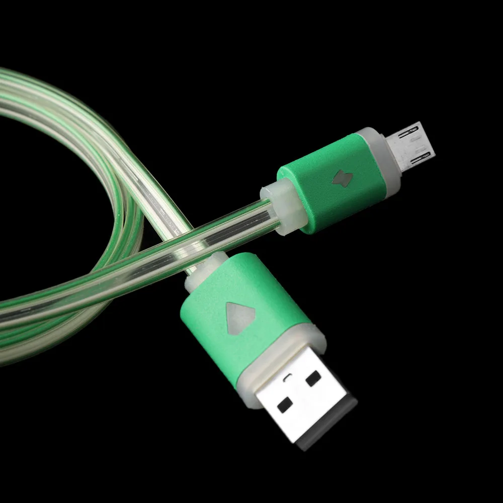 1 шт. Высокое качество Micro USB светодиодный Видимый Световой кабель зарядка с