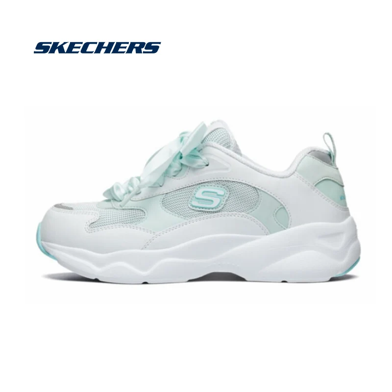 Обувь Skechers Женская удобная повседневная обувь D'lite ботинки с массивным каблуком на платформе женская кожаная обувь Chaussure Femme 88888359-WAQ - Цвет: 88888359-WAQ