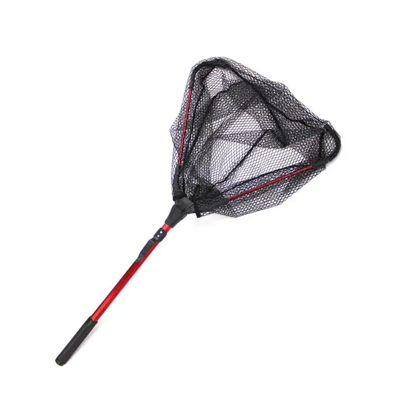 

Portable 3 Section Extendable Aluminium Pole Fishing Landing Net Triangular Brail Fishing Scoop Net Fishing Tool