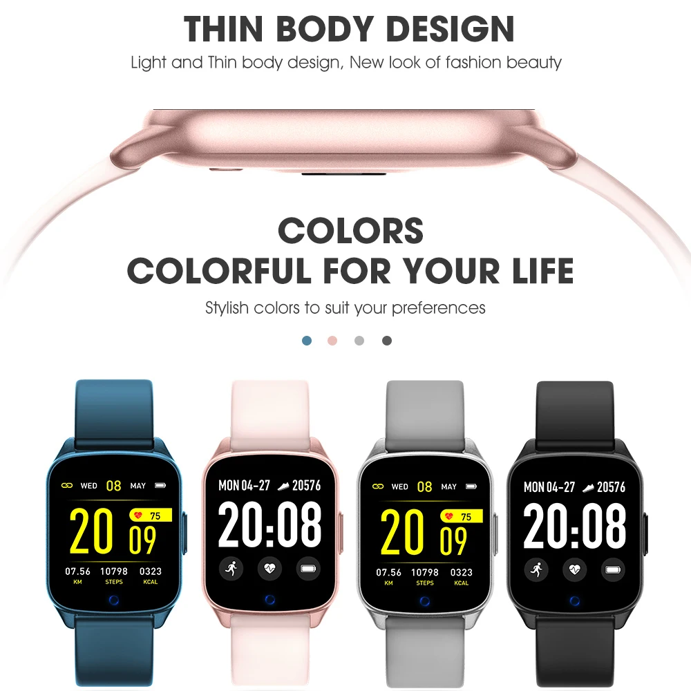Смарт-часы для женщин, пульсометр, спортивный шагомер, Bluetooth, женские Смарт-часы, кровяное давление, Oxyge, фитнес-браслет для Android IOS