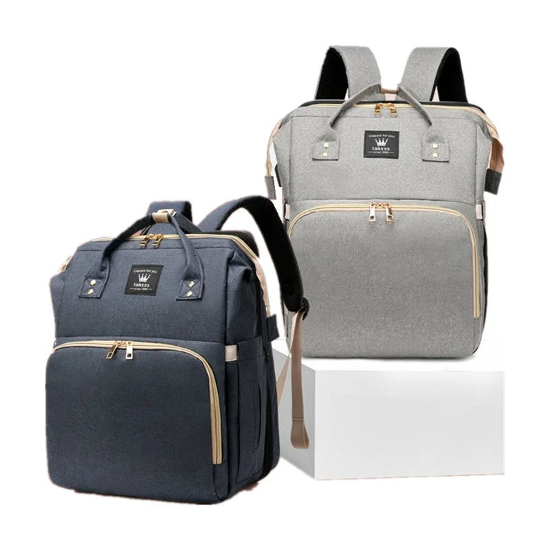 Baby Bed Diaper Bag High Capacity Fashion Multifunctional Folding Sunshade Mommy Travel Backpack