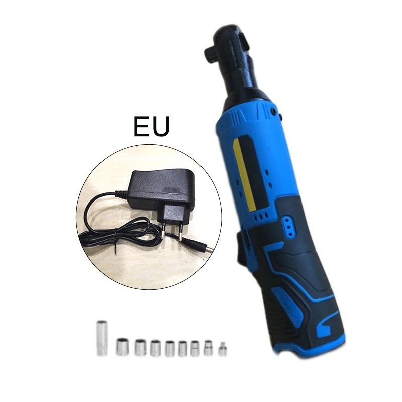 

UK Plug Wireless Rechargeable Electric 3/8Ratchet Wrench 40NM 9Sockets W/Charger