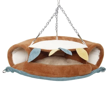 Small Pet Warm Tunnel Hammock Hanging Bed Ferret Rat Hamster Bird Squirrel Shed Cave Hut Hanging Cage Pet Birds Parrot Supplies 1