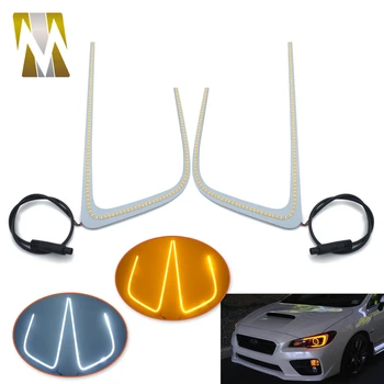 

For Subaru WRX STI Legacy Headlight DRL Switchback Dual-Color LED C-Rings Board Turn Signals LED Light Lamp 2015 2016 2017 2018